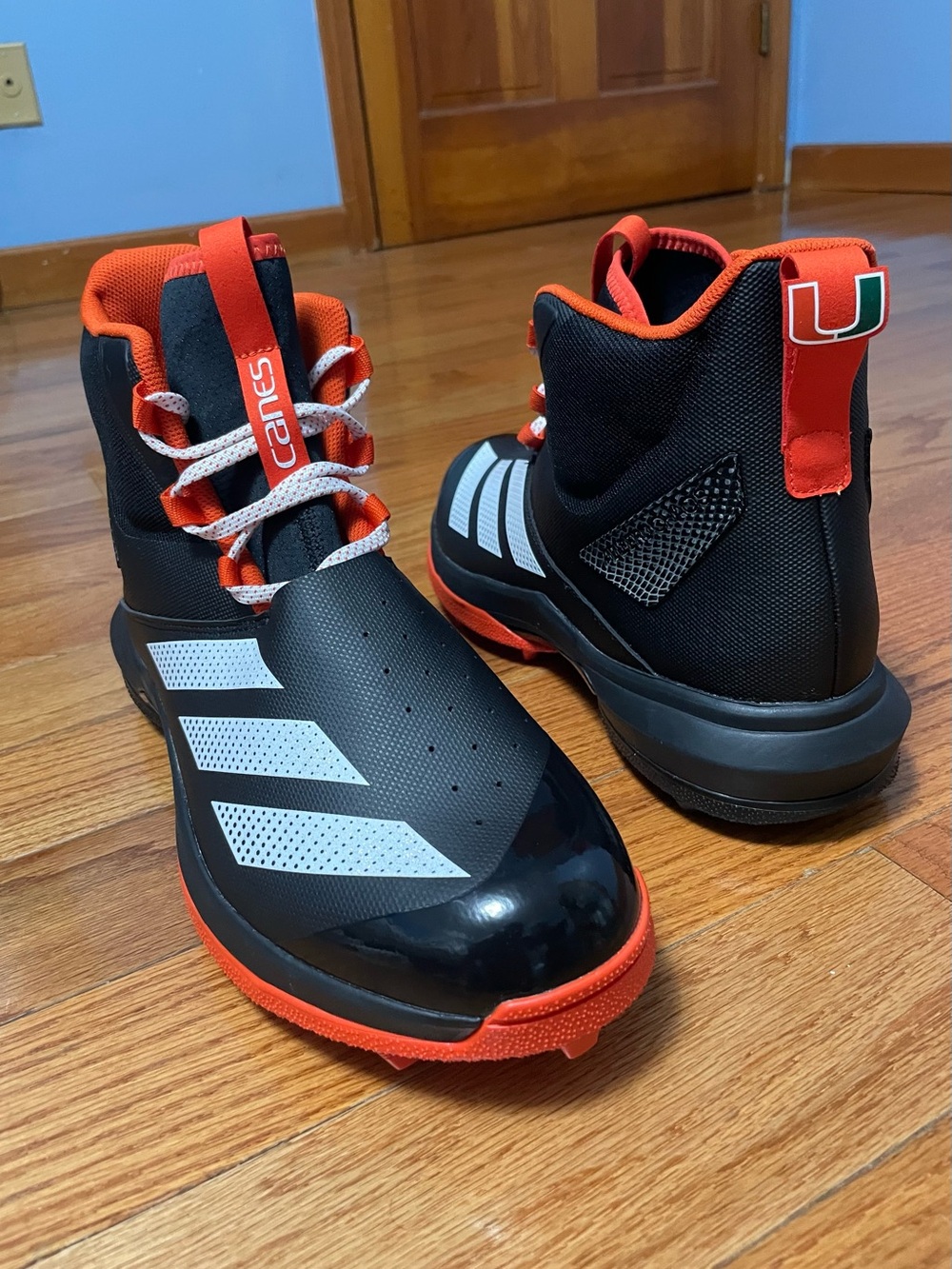 Adidas Adizero Chaos To Turf Football Cleats Miami Hurricanes JQ4256 Size 13.5